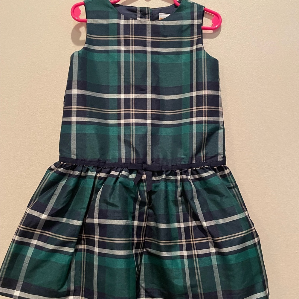 Gymboree Navy and Green Plaid Dress